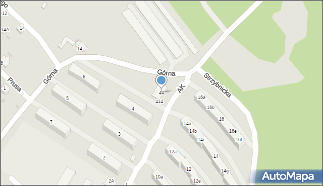 Tarnowskie Góry, Armii Krajowej, 4A, mapa Tarnowskie Góry