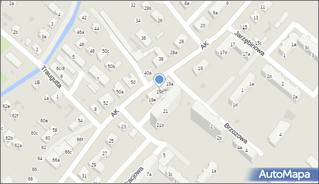 Tczew, Armii Krajowej, 19c, mapa Tczew