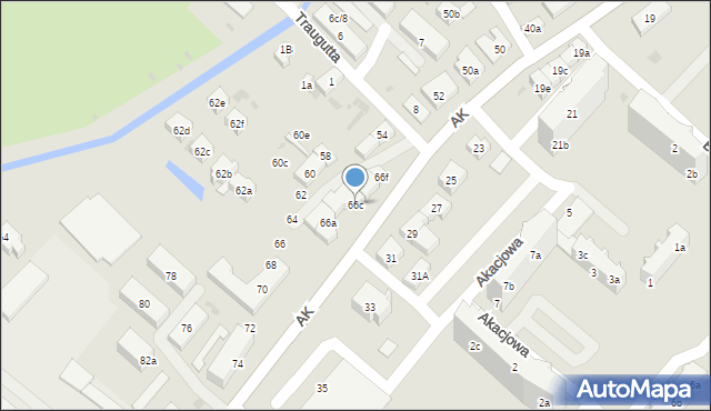 Tczew, Armii Krajowej, 66c, mapa Tczew