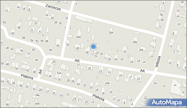Tomaszów Lubelski, Armii Krajowej, 34, mapa Tomaszów Lubelski