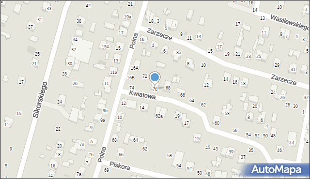 Tomaszów Lubelski, Armii Krajowej, 70, mapa Tomaszów Lubelski