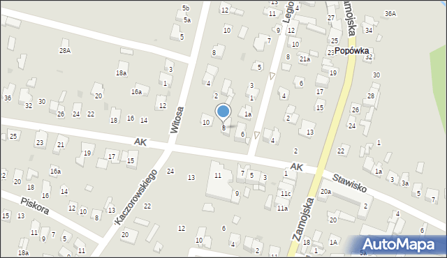 Tomaszów Lubelski, Armii Krajowej, 8, mapa Tomaszów Lubelski