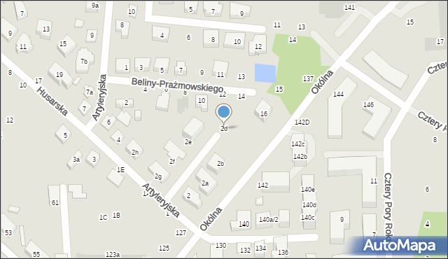 Toruń, Artyleryjska, 2d, mapa Torunia