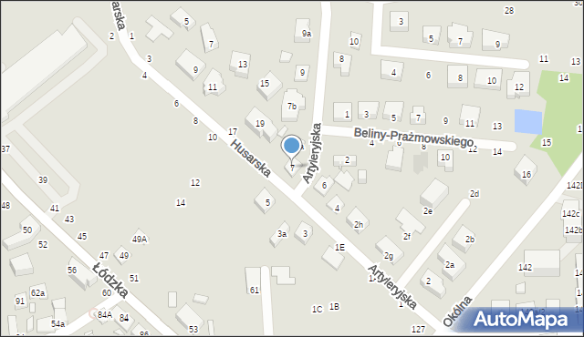 Toruń, Artyleryjska, 7, mapa Torunia