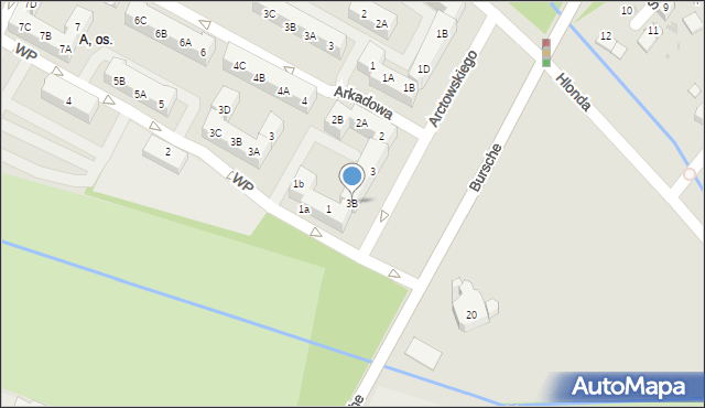 Tychy, Arctowskiego Henryka, 3B, mapa Tychów