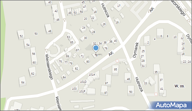 Tychy, Armii Krajowej, 78, mapa Tychów