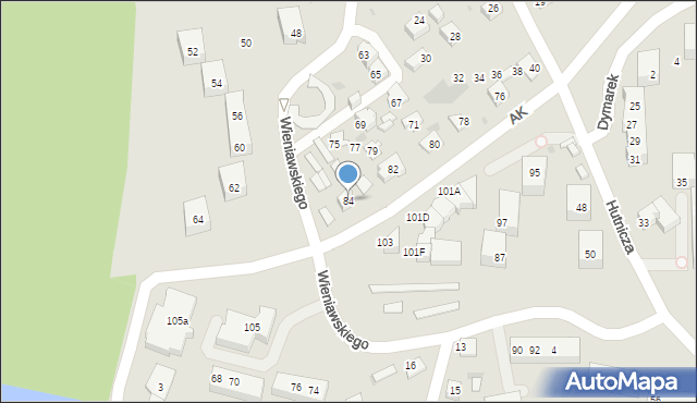 Tychy, Armii Krajowej, 84, mapa Tychów