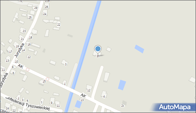 Tyszowce, Armii Krajowej, 10, mapa Tyszowce