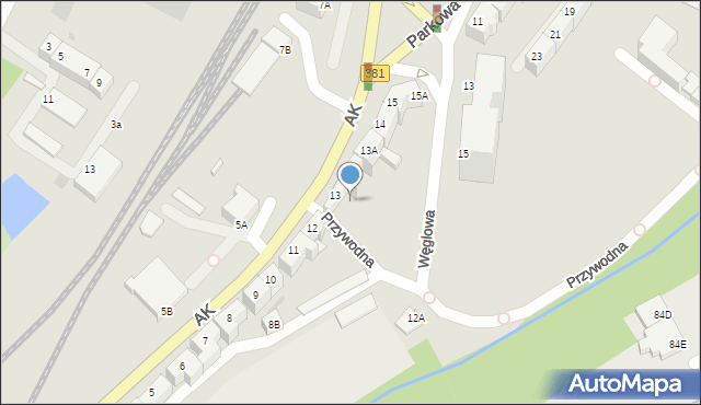 Wałbrzych, Armii Krajowej, 13d, mapa Wałbrzycha