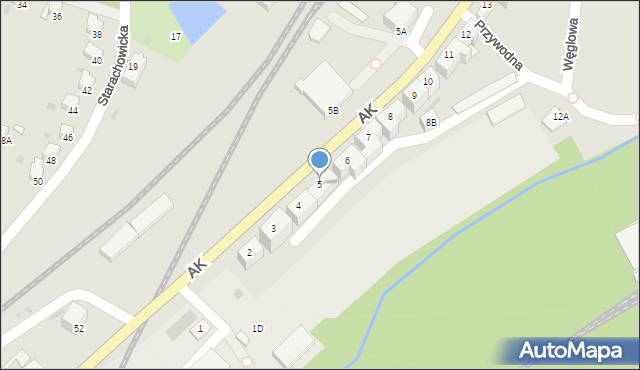 Wałbrzych, Armii Krajowej, 5, mapa Wałbrzycha