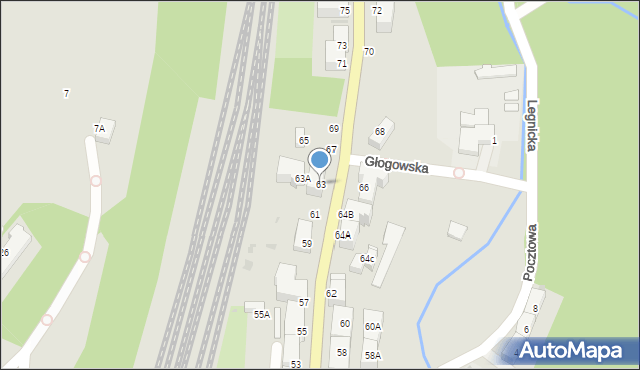 Wałbrzych, Armii Krajowej, 63, mapa Wałbrzycha