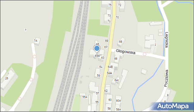 Wałbrzych, Armii Krajowej, 63A, mapa Wałbrzycha