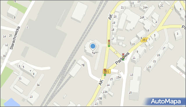 Wałbrzych, Armii Krajowej, 7A, mapa Wałbrzycha