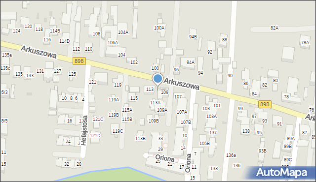 Warszawa, Arkuszowa, 111, mapa Warszawy