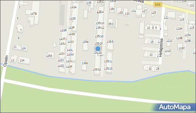 Warszawa, Arkuszowa, 135/26, mapa Warszawy