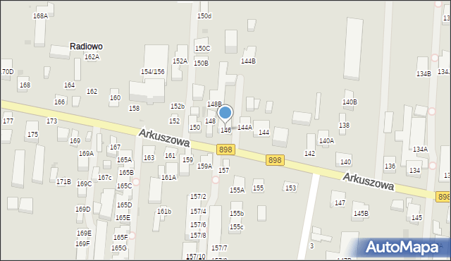 Warszawa, Arkuszowa, 146, mapa Warszawy