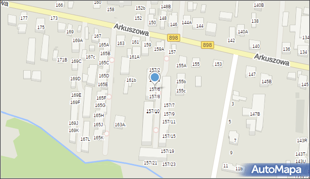 Warszawa, Arkuszowa, 157/6, mapa Warszawy