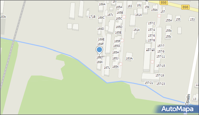 Warszawa, Arkuszowa, 169J, mapa Warszawy