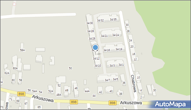 Warszawa, Arkuszowa, 34/13, mapa Warszawy