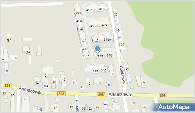 Warszawa, Arkuszowa, 34/4, mapa Warszawy