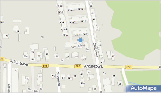 Warszawa, Arkuszowa, 34/5, mapa Warszawy
