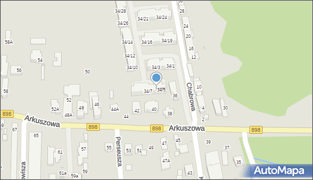 Warszawa, Arkuszowa, 34/6, mapa Warszawy