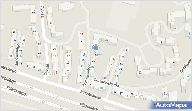 Warszawa, Arctowskiego Henryka, 26, mapa Warszawy