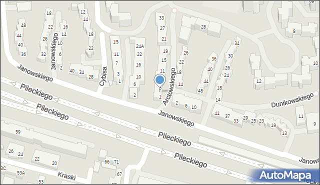 Warszawa, Arctowskiego Henryka, 3, mapa Warszawy