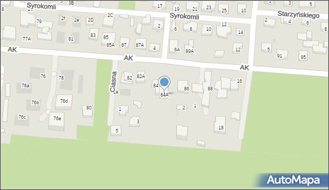 Warszawa, Armii Krajowej, 84A, mapa Warszawy