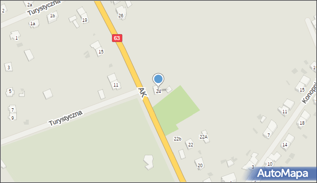 Węgorzewo, Armii Krajowej, 24, mapa Węgorzewo