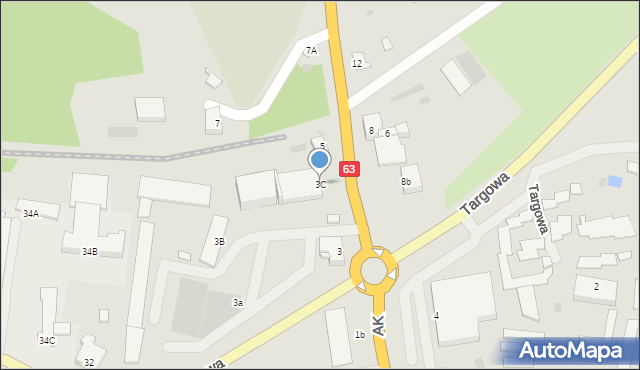 Węgorzewo, Armii Krajowej, 3C, mapa Węgorzewo