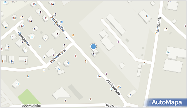 Wejherowo, Architektów, 6, mapa Wejherowo