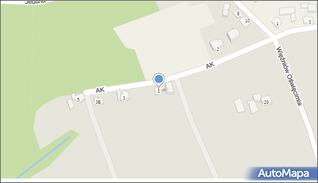 Wilamowice, Armii Krajowej, 1, mapa Wilamowice