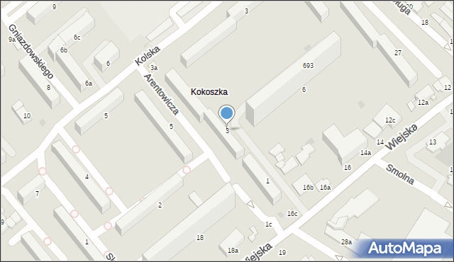 Włocławek, Arentowicza Zdzisława, 3, mapa Włocławka