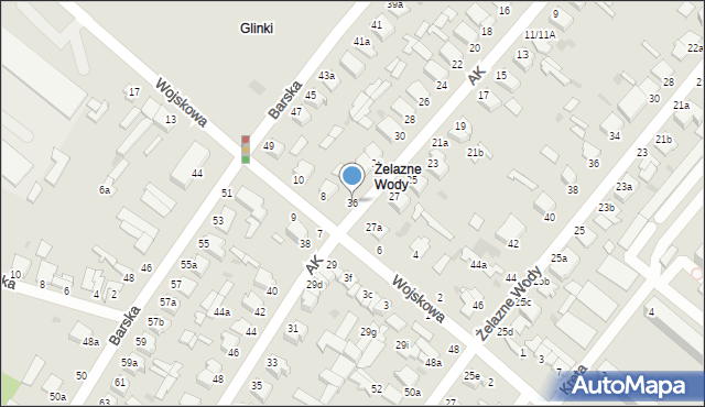 Włocławek, Armii Krajowej, 36, mapa Włocławka