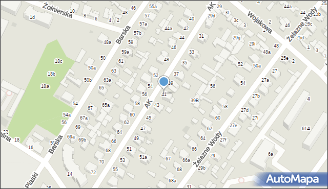 Włocławek, Armii Krajowej, 41, mapa Włocławka