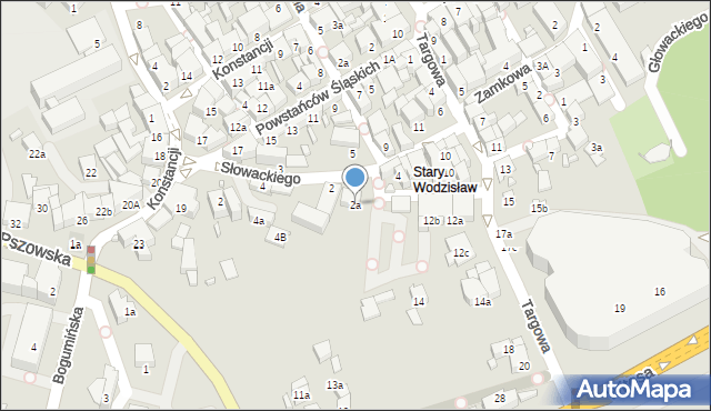 Wodzisław Śląski, Arendarska, 2a, mapa Wodzisławia Śląskiego