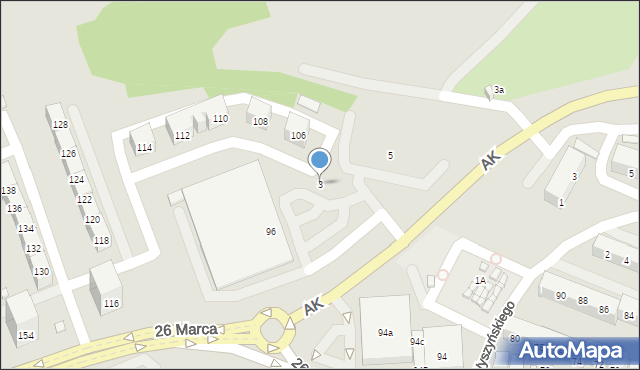 Wodzisław Śląski, Armii Krajowej, 3, mapa Wodzisławia Śląskiego