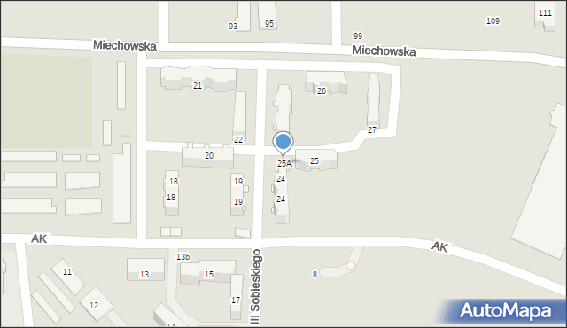Wolbrom, Armii Krajowej, 25A, mapa Wolbrom