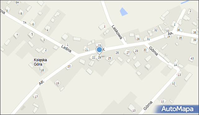 Wolica, Armii Krajowej, 24, mapa Wolica