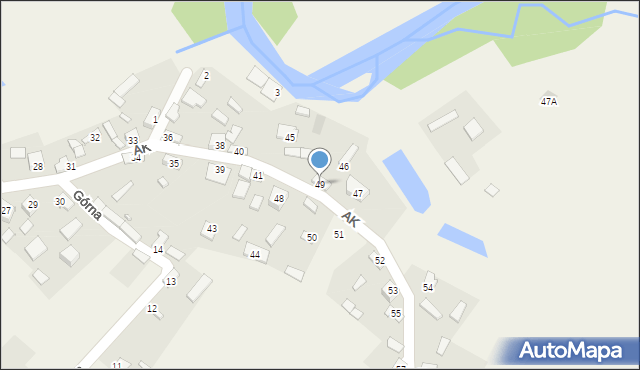 Wolica, Armii Krajowej, 49, mapa Wolica