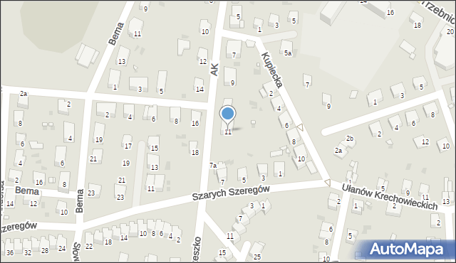 Wołów, Armii Krajowej, 11, mapa Wołów