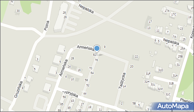 Wrocław, Armeńska, 34, mapa Wrocławia