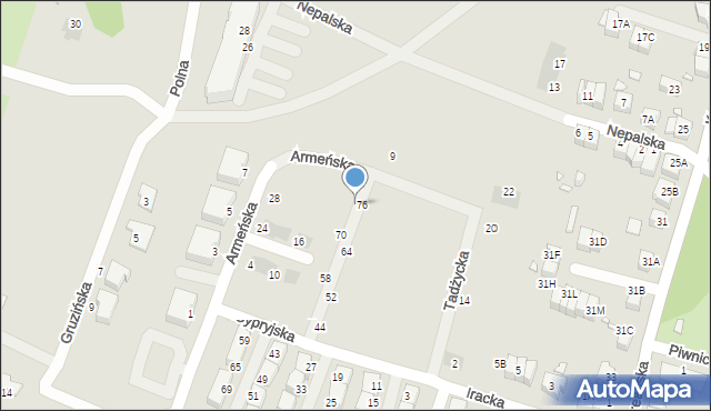 Wrocław, Armeńska, 36, mapa Wrocławia