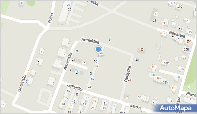 Wrocław, Armeńska, 42, mapa Wrocławia