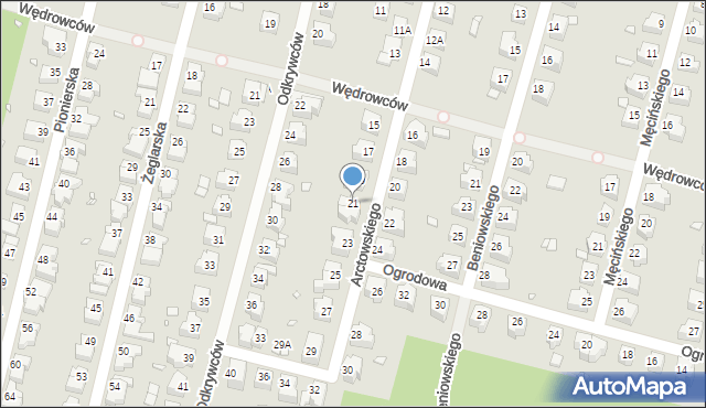 Wrocław, Arctowskiego Henryka, 21, mapa Wrocławia