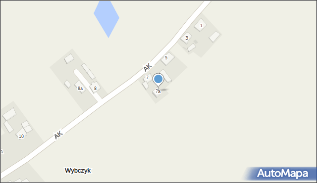 Wybczyk, Armii Krajowej, 7a, mapa Wybczyk