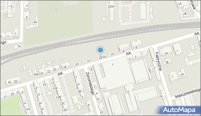 Zabrze, Armii Krajowej, 12, mapa Zabrza