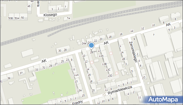 Zabrze, Armii Krajowej, 19, mapa Zabrza