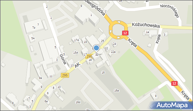 Żagań, Armii Krajowej, 20, mapa Żagań